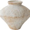 Handmade Rustic White Ceramic Vase Decorative Flower Vase